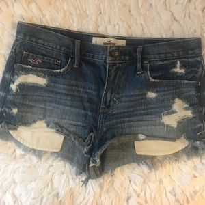 Hollister distressed jean shorts